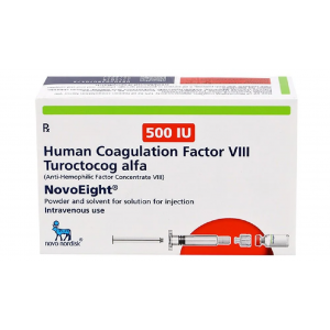 NOVOEIGHT 500 IU TUROCTOCOG ALFA ( HUMAN COAGULATION FACTOR VIII ) POWDER AND SOLVENT FOR SOLUTION FOR IV INJECTION
